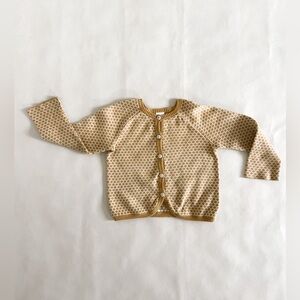 H&M Mustard Organic Cotton Cardigan 12-18 VGUC